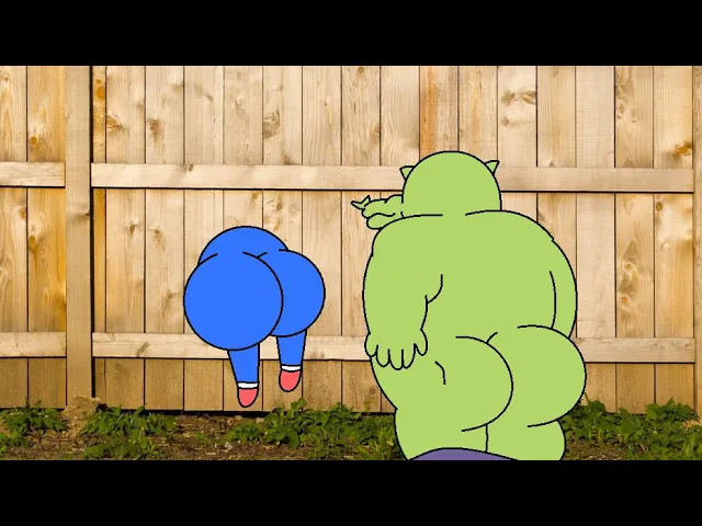 Sonic the Hedgehog gets stuck in a hole because he's fat